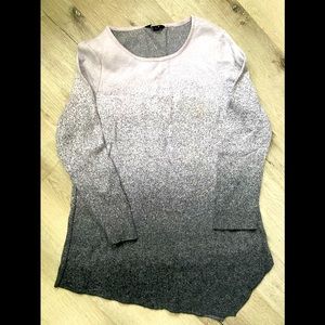 Vera wang asymmetrical charcoal sweater size Large